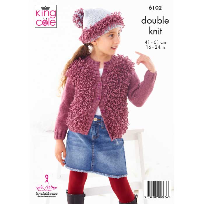 king-cole-6102-strickanleitung-jacke-m-tze-decke-big-value-baby-dk image 2