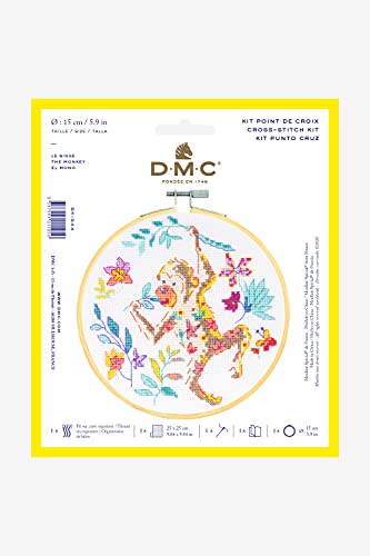 dmc-moulin-sp-cial-affe-kreuzstichset-15cm-rahmen image 4