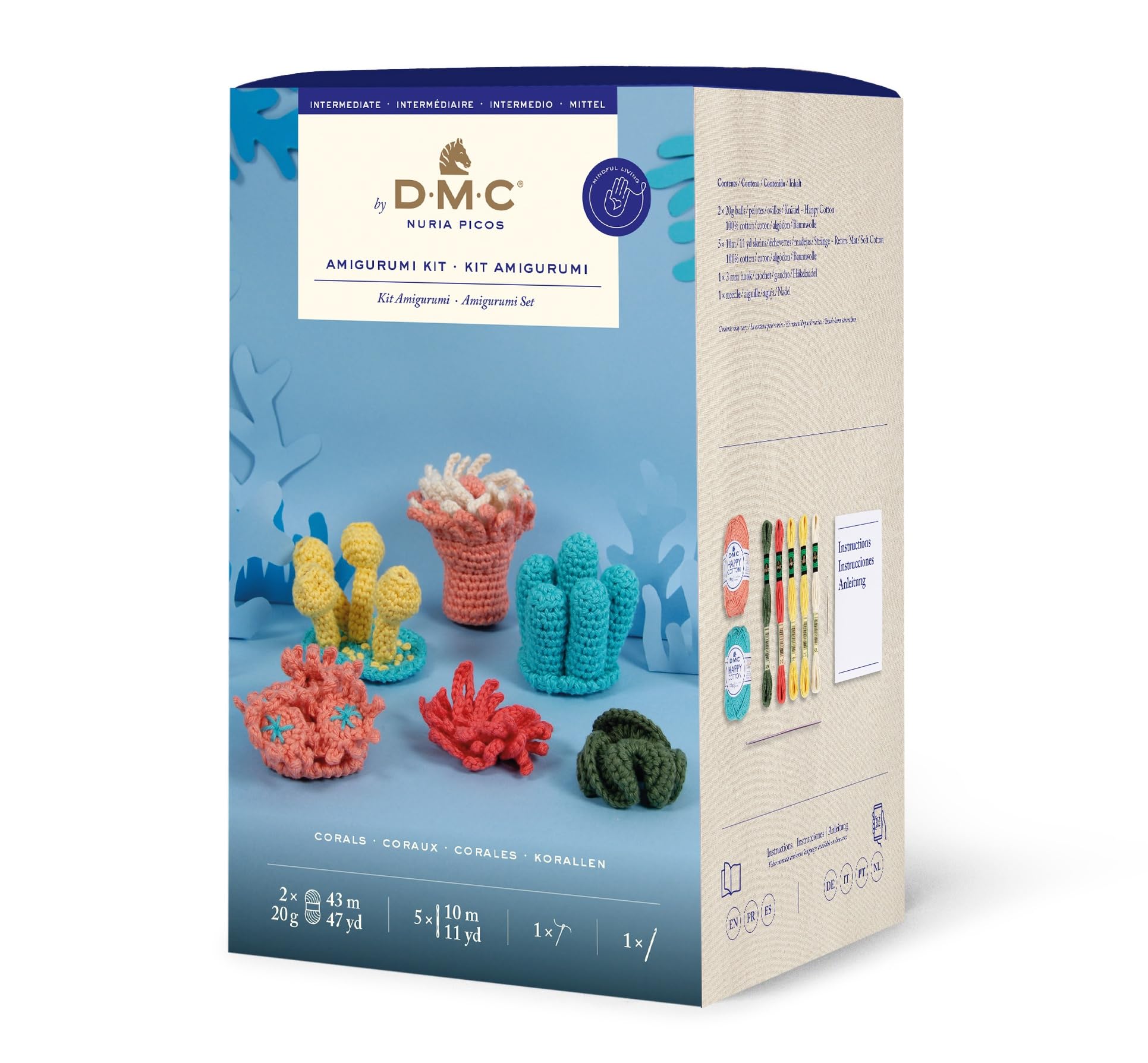 dmc-korallen-amigurumi-h-kelset-baumwolle-mittel image 1