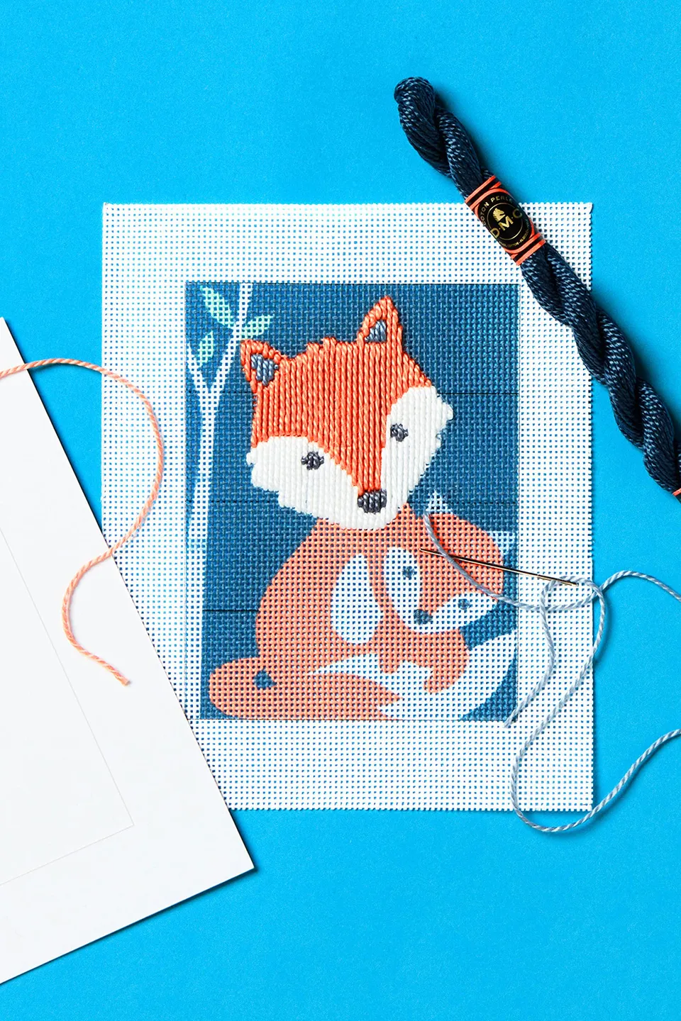 dmc-gaspar-fuchs-gobelin-stickset-kinder-15x18-cm image 1