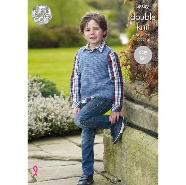 king-cole-4942-pullover-slipover-strickanleitung-dk image 1