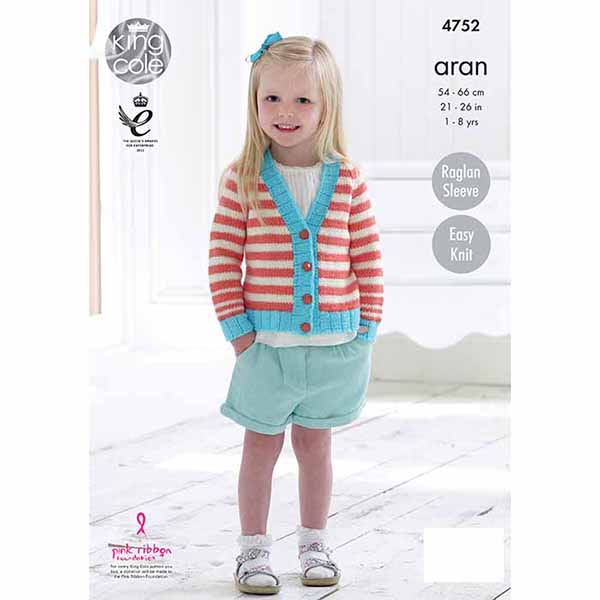 king-cole-4752-cardigans-strickanleitung-comfort-aran image 2