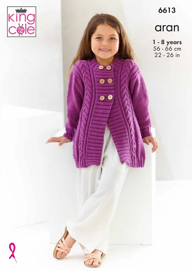 king-cole-6613-mantel-top-strickanleitung-cherished-aran image 1