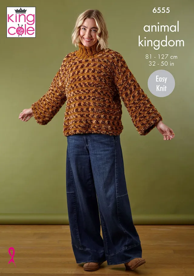 king-cole-p6555-top-strickanleitung-animal-kingdom-pullover image 1