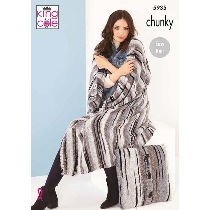 king-cole-5935-decke-kissen-strickanleitung-safari-chunky image 1