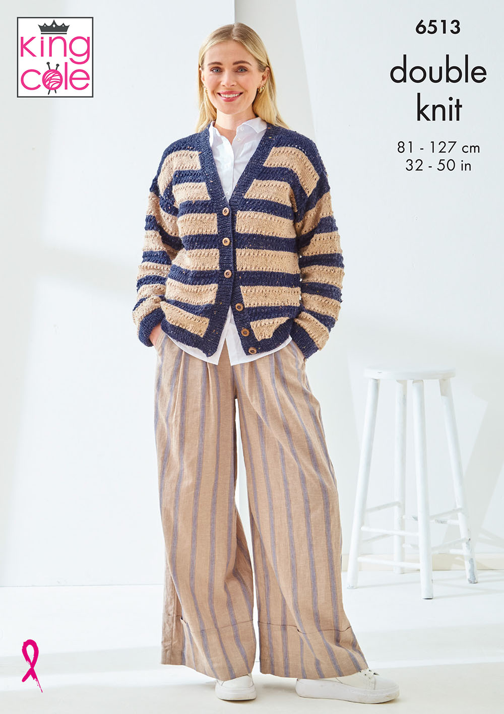 king-cole-6513-cardigan-strickanleitung-homespun-dk image 1