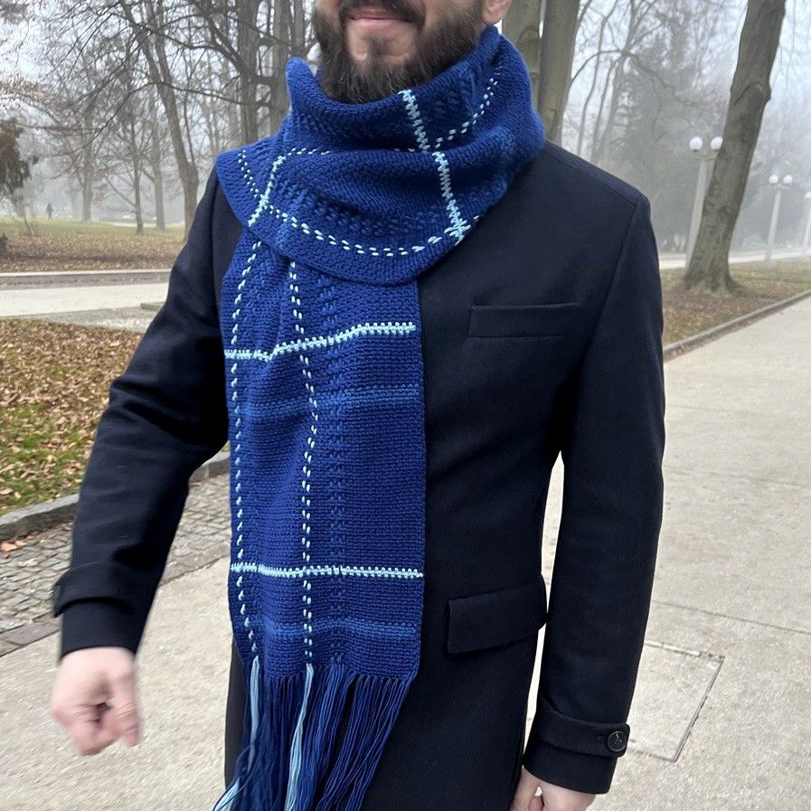 hobbii-highland-tartan-herrenschal-h-kelanleitung-karo-200-cm image 1