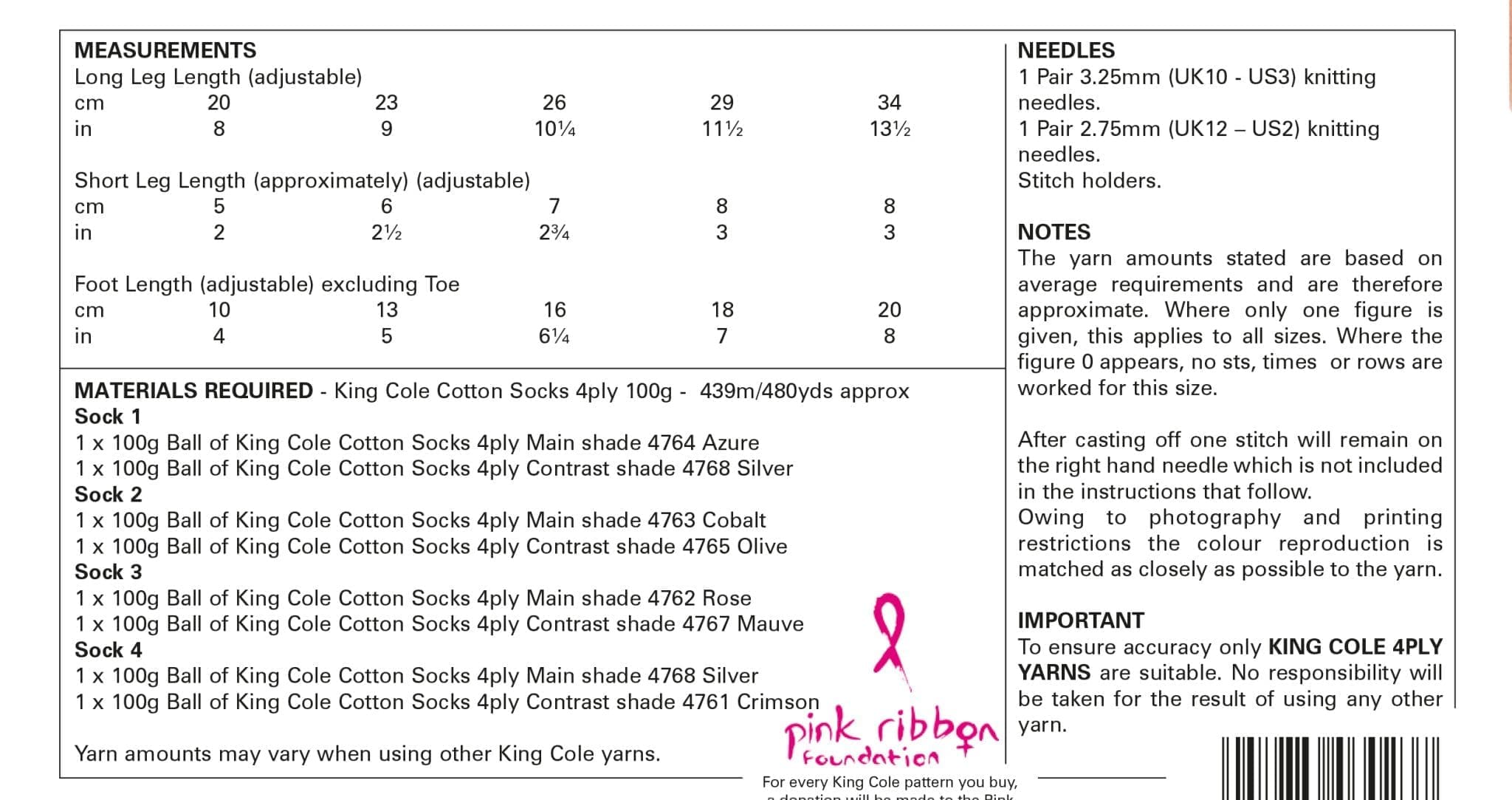 king-cole-5881-strickanleitung-kindersocken-baumwolle image 2