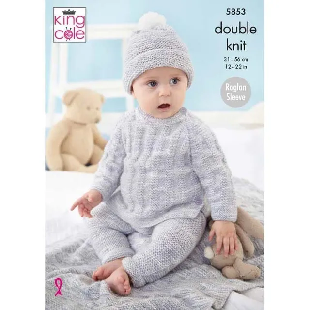 king-cole-5853-jacke-decke-strickanleitung-treasures-dk image 1