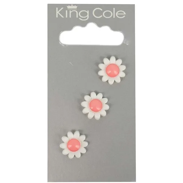 king-cole-haberdashery-flower-buttons-kn-pfe-wei-pink image 1