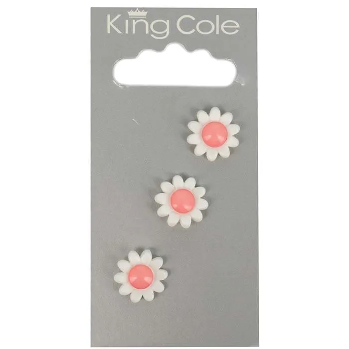 king-cole-haberdashery-flower-buttons-kn-pfe-wei-pink image 1