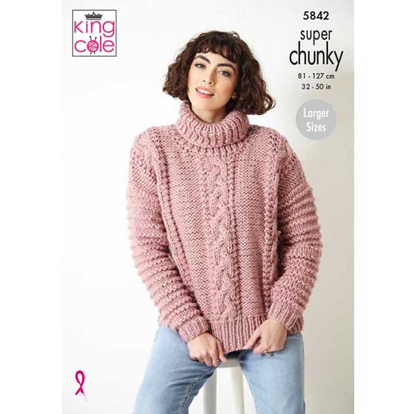 king-cole-patterns-5842-strickanleitung-pullover-jacke-chunky image 1