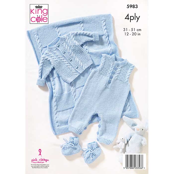 king-cole-patterns-5983-strickanleitung-baby-decke-4ply image 2