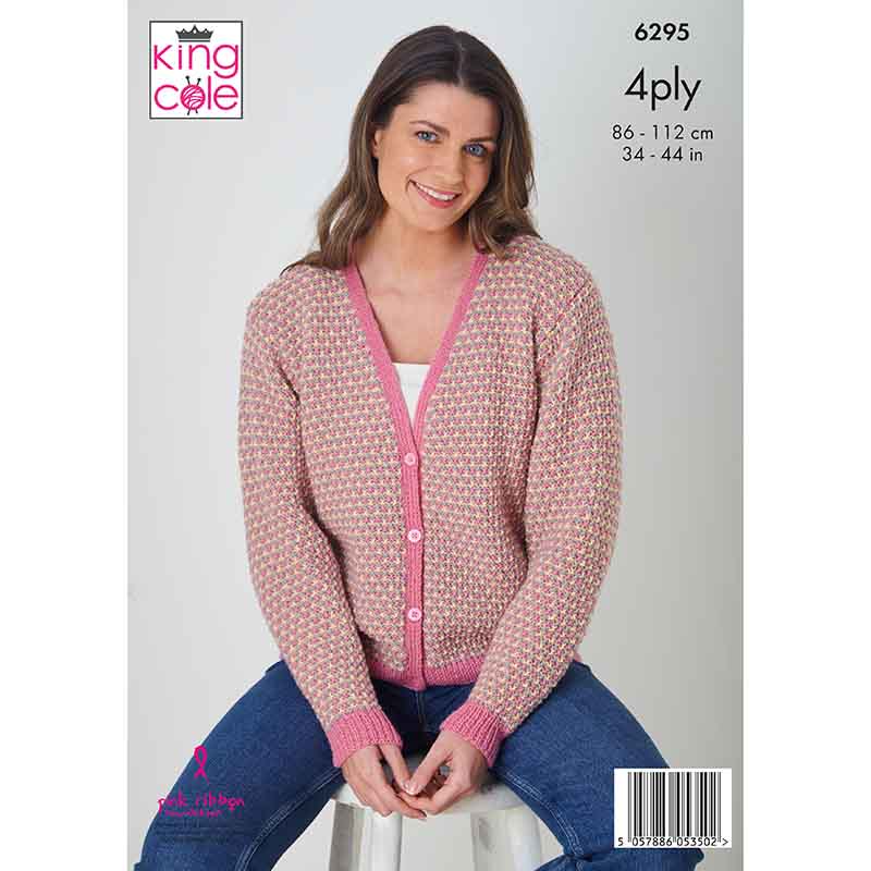 king-cole-patterns-6295-cardigan-strickanleitung-merino-4ply image 2