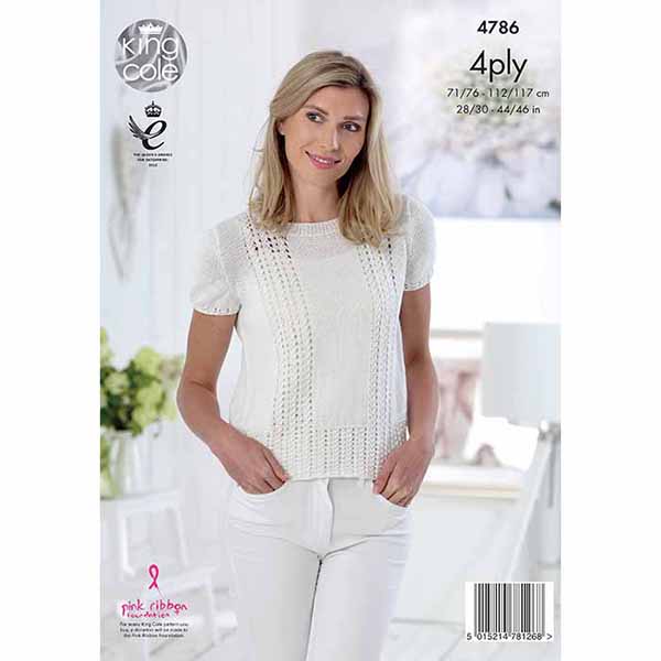 king-cole-4786-tops-strickanleitung-giza-cotton-sorbet-4ply image 2