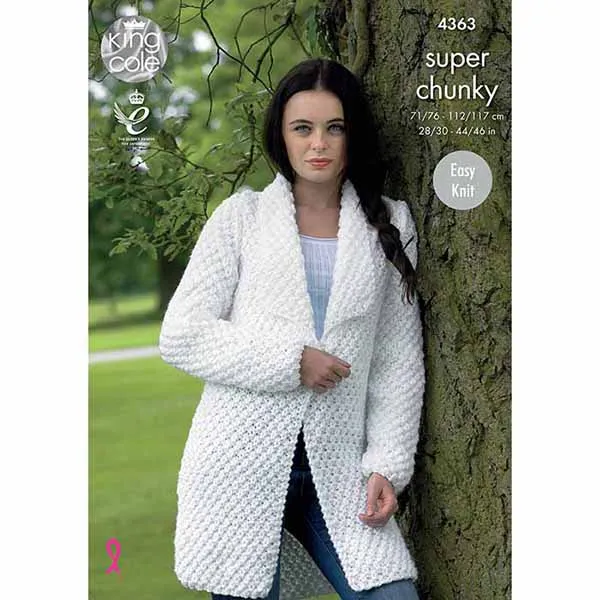 king-cole-4363-jacke-pullover-strickanleitung-big-value-chunky image 1