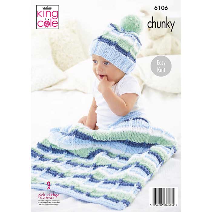 king-cole-6106-strickanleitung-decken-m-tze-comfort-chunky image 2