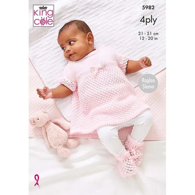 king-cole-patterns-5982-strickanleitung-babymantel-cherished-4ply image 1