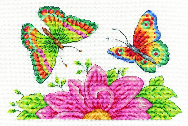 dmc-butterfly-garden-kreuzstich-set-14-count-mehrfarbig image 1