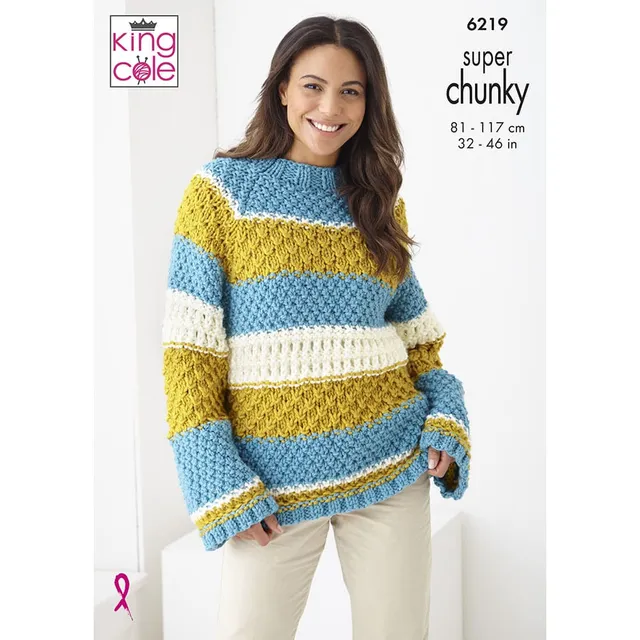 king-cole-6219-strickanleitung-pullover-cardigan image 1