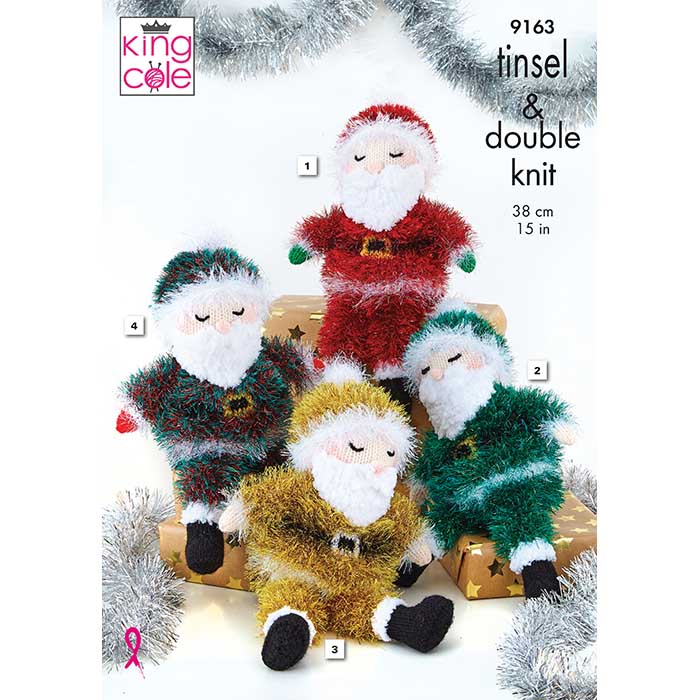 king-cole-9163-sleeping-santa-tinsel-big-value-dk image 1