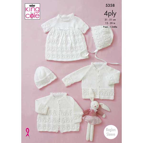 king-cole-5358-strickanleitung-babyset-comfort-4ply-6-teilig image 1