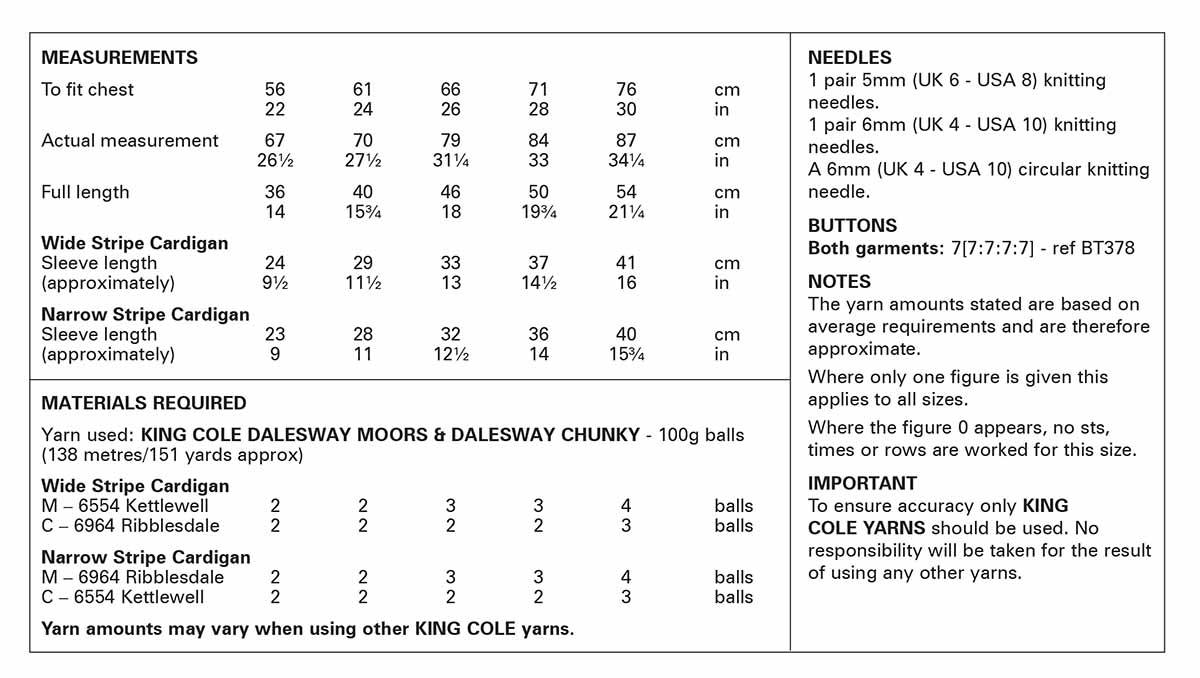 king-cole-patterns-6567-strickanleitung-cardigans-chunky image 3
