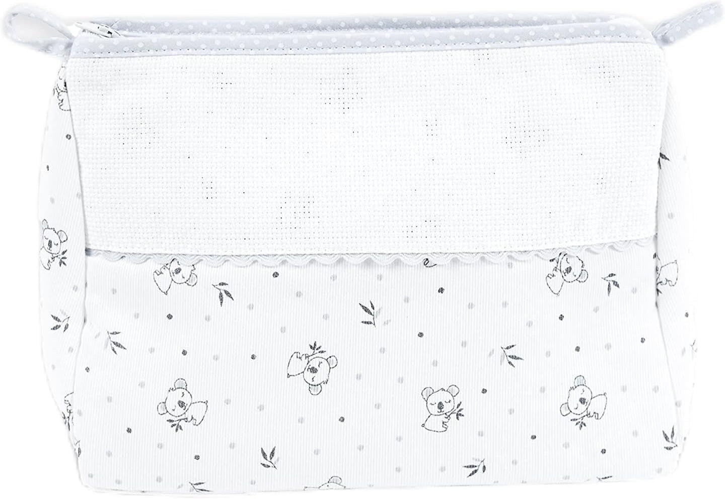 dmc-kulturtasche-zum-besticken-koala-blau-grau-aida-24x18x11cm image 1