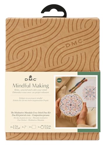 dmc-mindful-making-kreuzstichset-mandala-mit-rahmen image 4