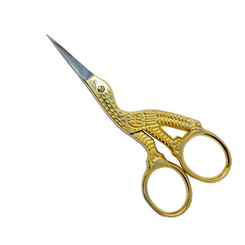 dmc-storch-stickschere-9-cm-gold-lange-feine-spitzen-geschenk image 7