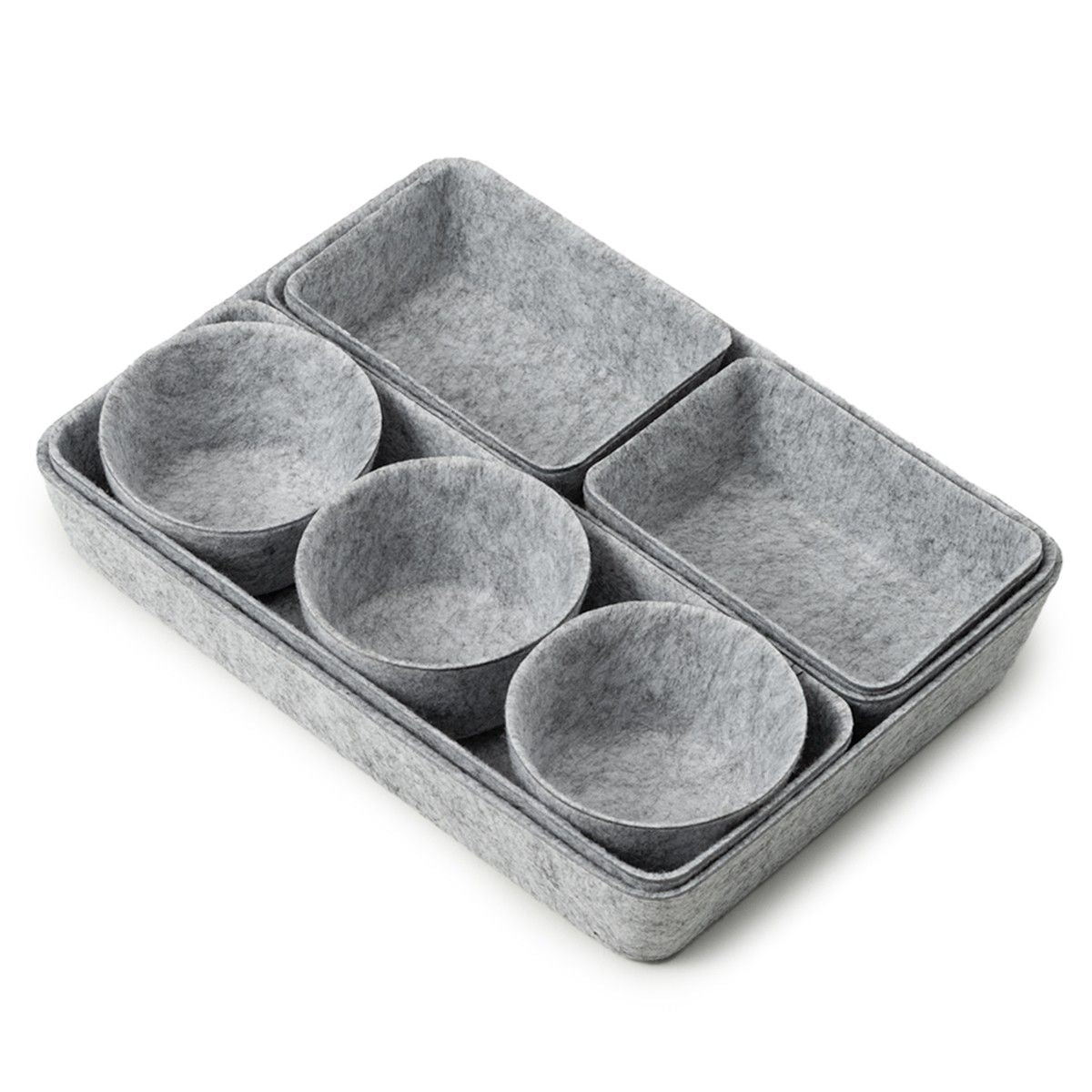 hobbii-organizer-aus-filz-aufbewahrung-dark-grey-8-teilig image 1