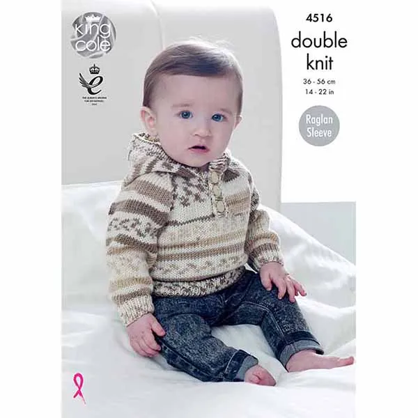 king-cole-patterns-4516-strickanleitung-raglan-pullover-cherish image 1