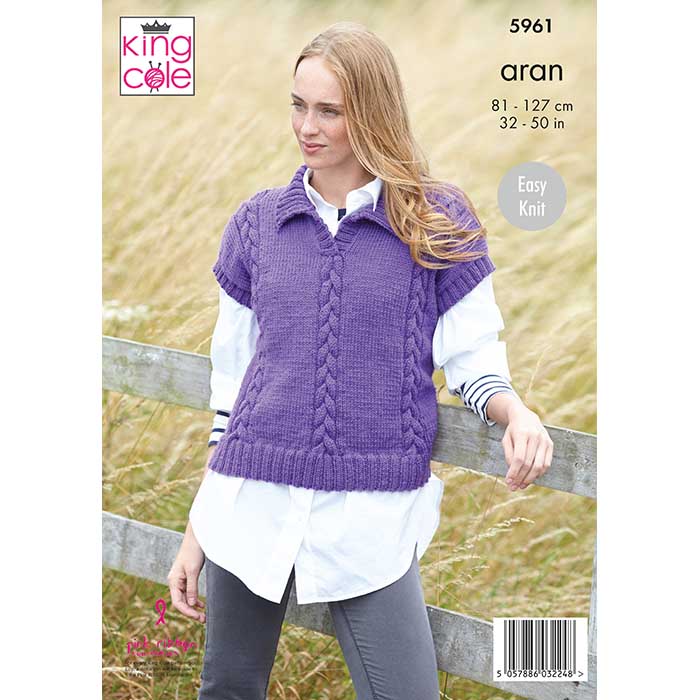 king-cole-5961-pullover-strickanleitung-wool-aran image 2