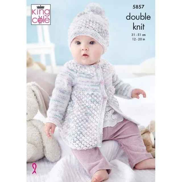 king-cole-patterns-5857-strickanleitung-baby-mantel-dk image 1