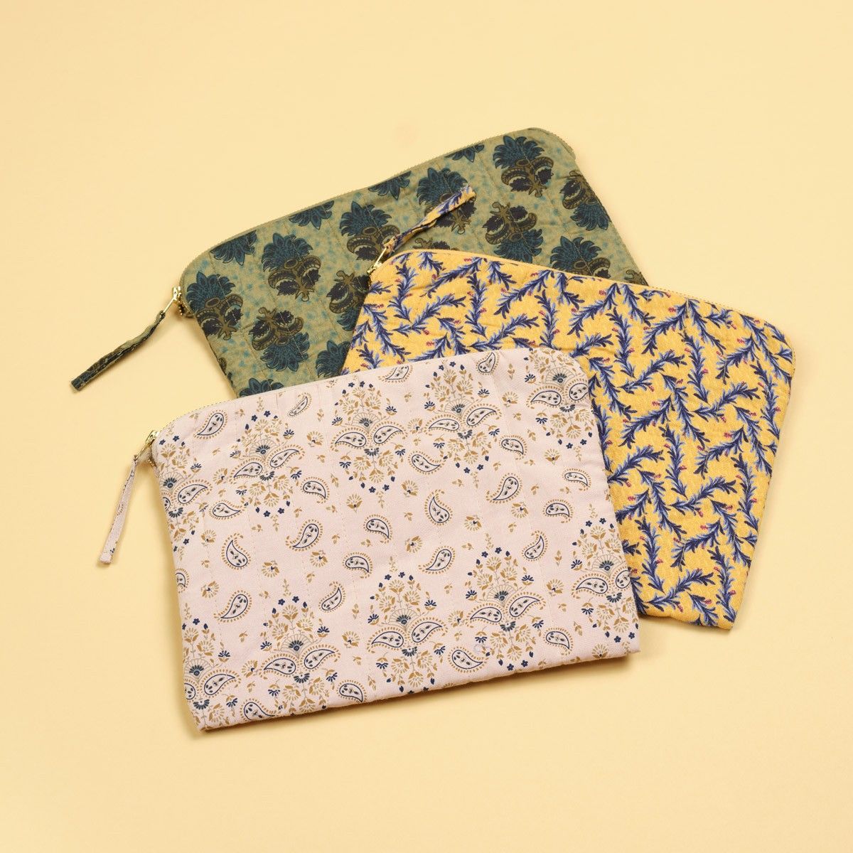 hobbii-organizer-mittelgro-gequiltet-tasche-yellow-blue-flower image 3
