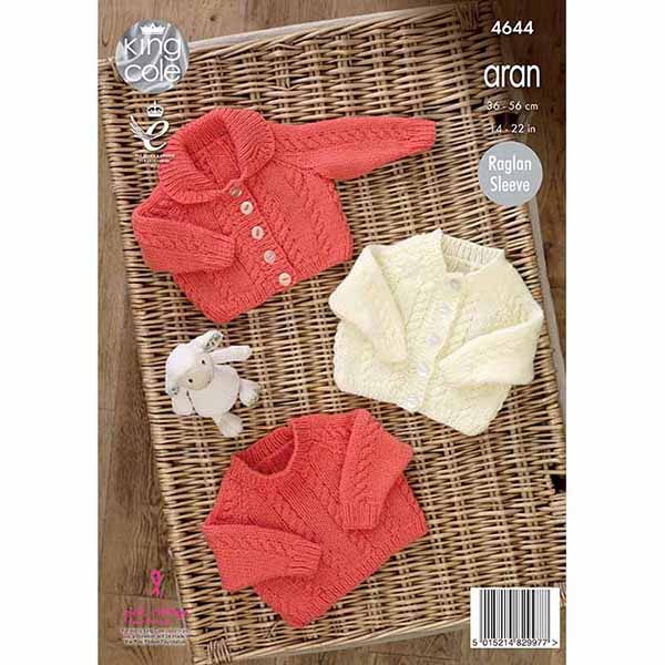 king-cole-4644-strickanleitung-cardigans-sweater-comfort-aran image 2