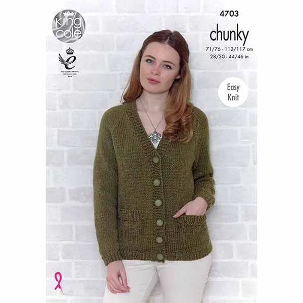 king-cole-4703-strickanleitung-pullover-cardigan-chunky image 1
