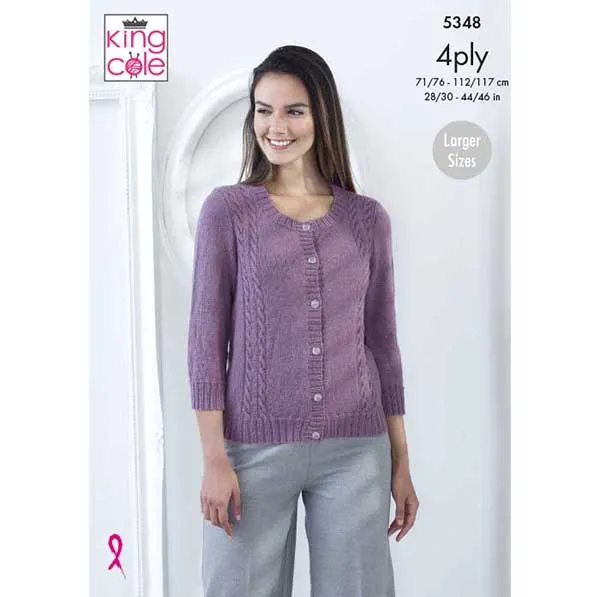 king-cole-5348-top-pullover-strickanleitung-merino-4ply image 1