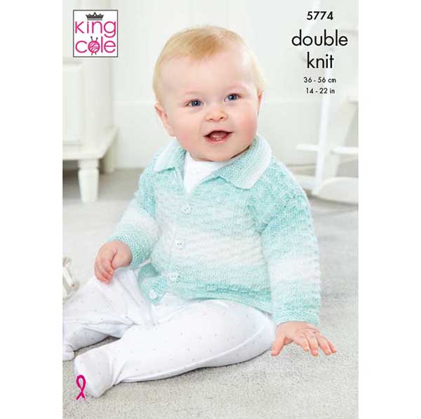 king-cole-5774-baby-pure-dk-strickanleitung-cardigan image 1