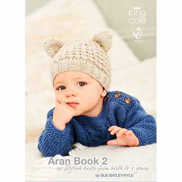 king-cole-aran-book-2-aran-strickbuch-familie image 1