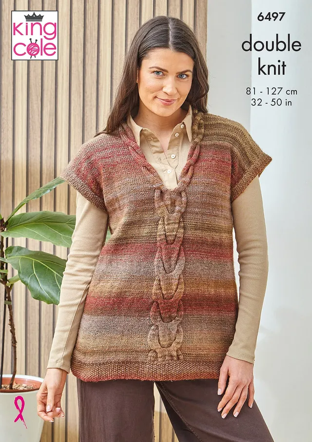 king-cole-6497-strickanleitung-tank-top-cottagespun-dk image 1