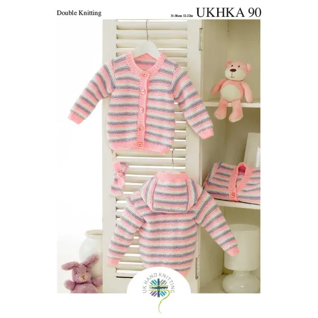 king-cole-ukhka-90-strickanleitung-cardigans-stirnband image 1