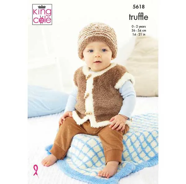 king-cole-5618-strickanleitung-babydecke-jacke-truffle image 1