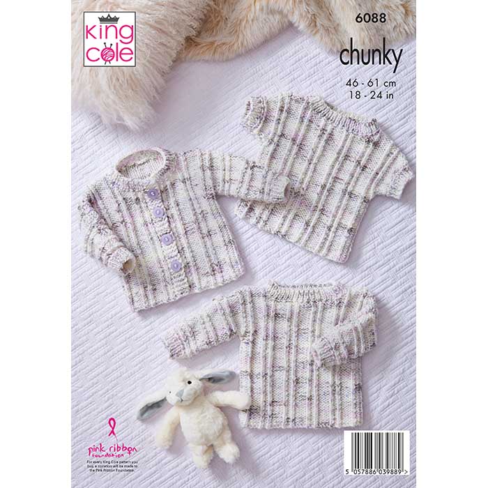 king-cole-6088-tops-cardigan-strickanleitung-bumble-chunky image 2