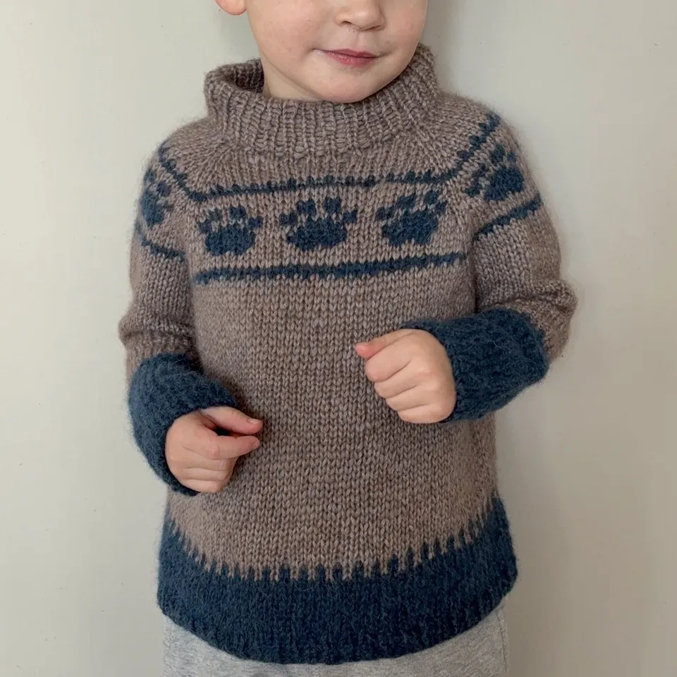 hobbii-anleitungen-wild-paws-kinderpullover-strickanleitung-3-4-j image 1