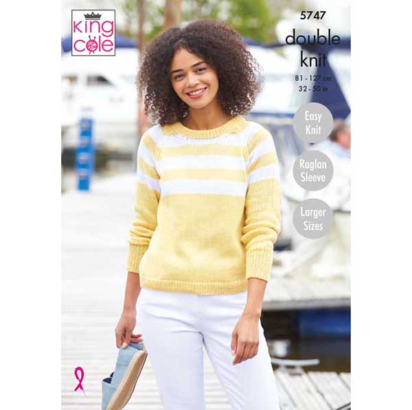 king-cole-patterns-5747-pullover-cardigan-strickanleitung-cottonsmooth-dk image 1