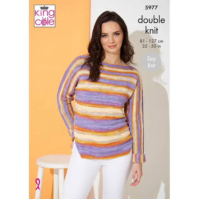 king-cole-5977-strickanleitung-pullover-top-tropical-dk image 1