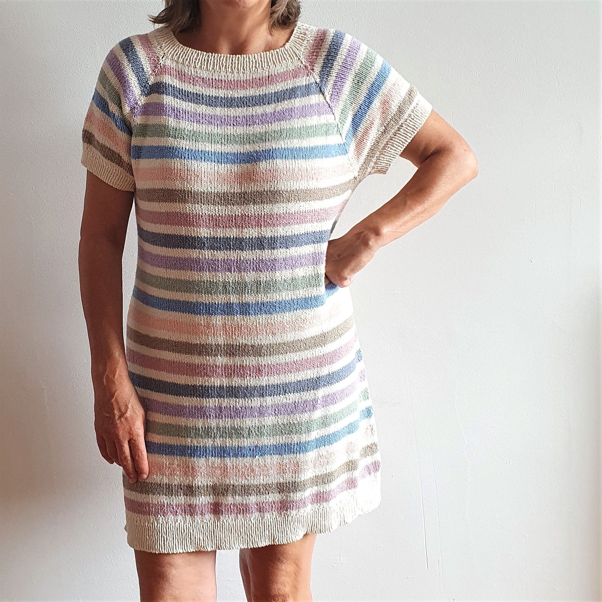 hobbii-zara-gestreiftes-kleid-strickanleitung-gr-m-2xl image 2