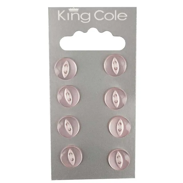 king-cole-haberdashery-fischaugen-knopf-rosa-klein image 1