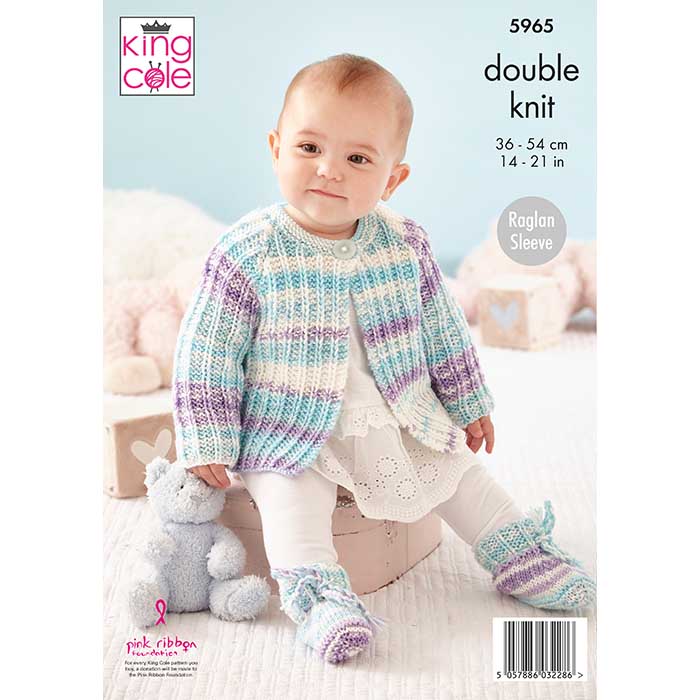 king-cole-5965-strickanleitung-babyset-cherish-dk-mantel-decke image 2